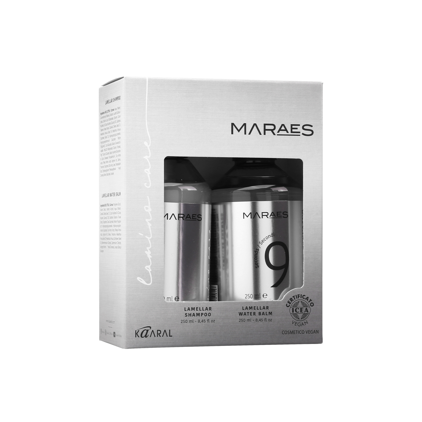 Boxed Maraes product set with silver containers