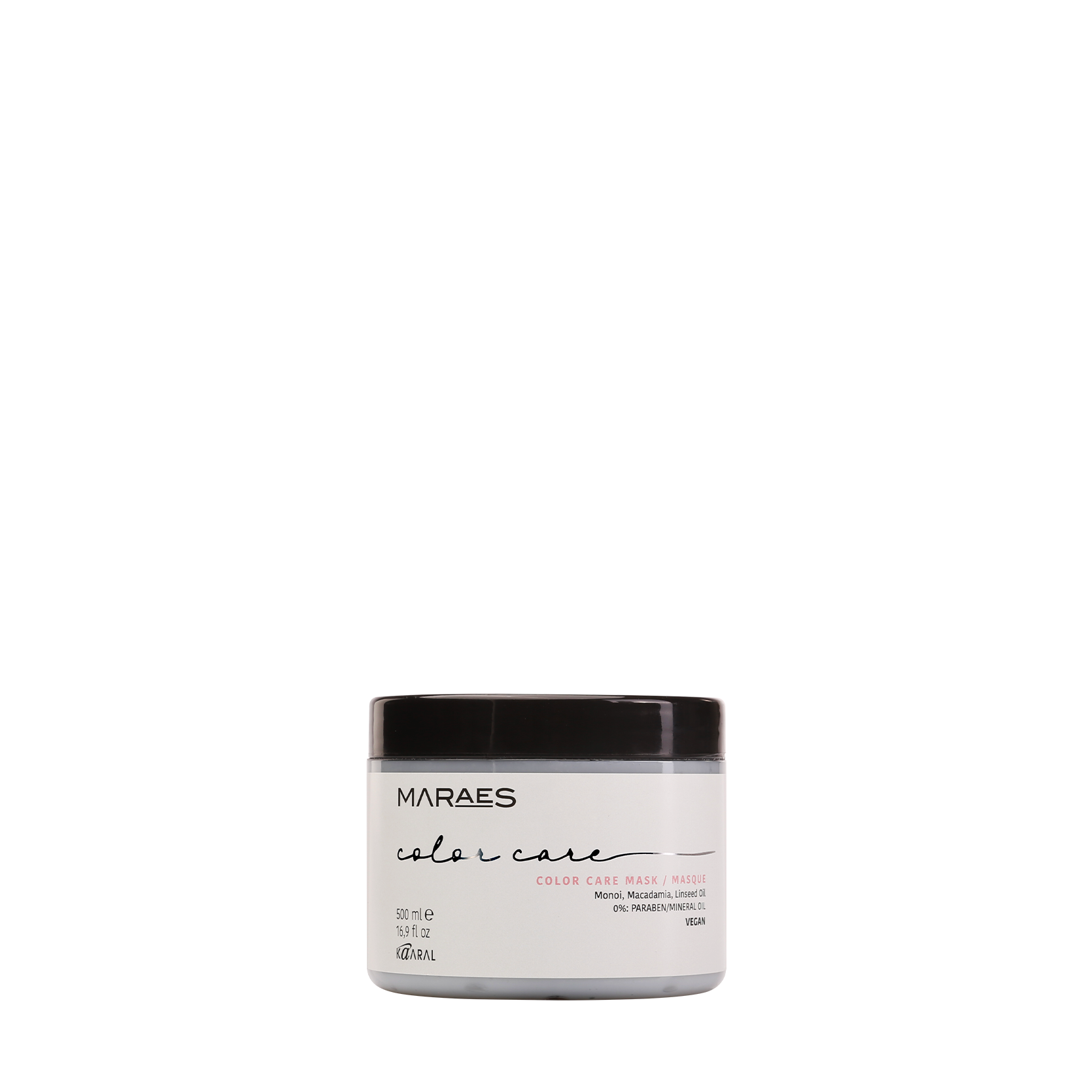 White Maraes cosmetic jar on a black background