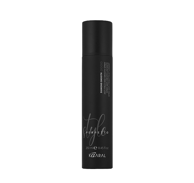 Tall black hair styling bottle on a black background