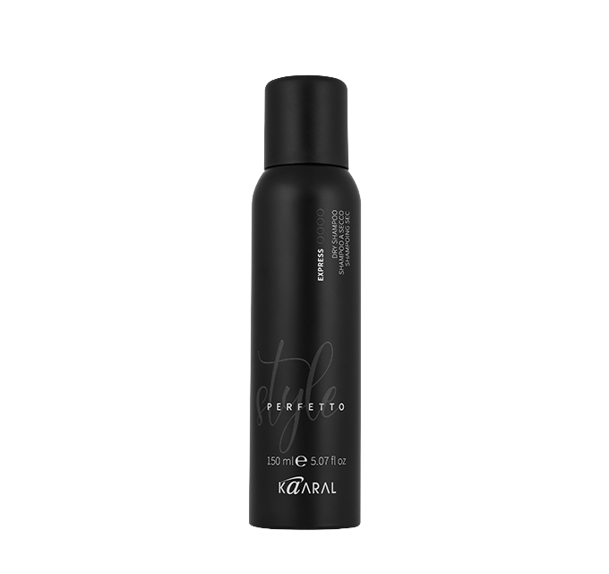 Tall black hair styling bottle on a black background