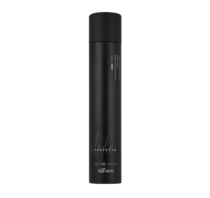 Tall black hair styling bottle on a black background