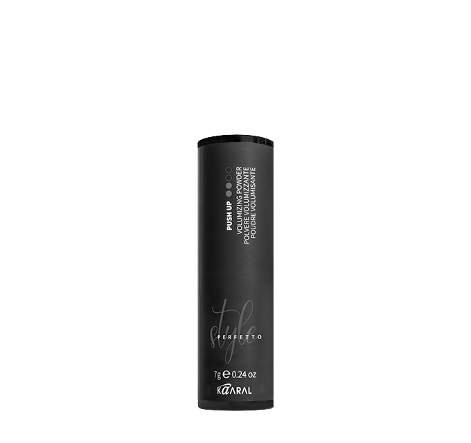 Tall black hair styling bottle on a black background